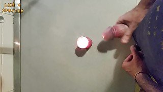 Candle cumshot by handjob