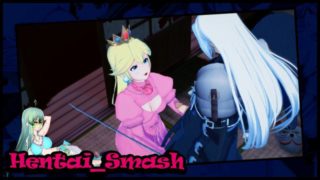 Sephiroth fucking Princess Peach, cum inside her pussy - Super Smash Bros. Hentai