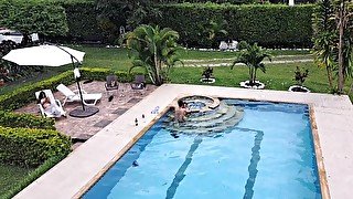 The party ends with a fuck in the pool. Part 2 nobody realizes what we do