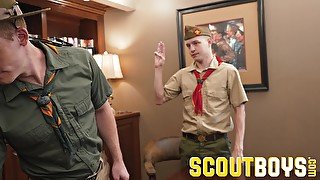 ScoutBoys Noah White gets a reach around during sex