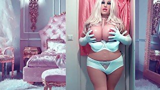 Rubber doll in white