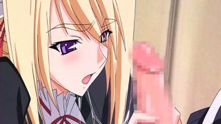 Anime princess rubbing a cock