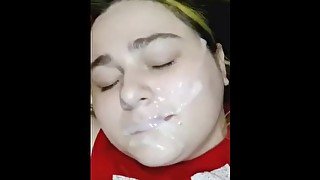 Cheating slut gets covered in co worker cum