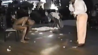 Male stripper showing cock to ladies