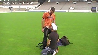 64 fucked by straight arab footballer in public stadium