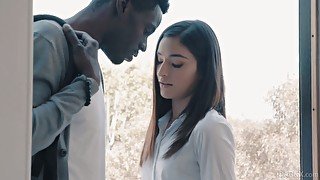 Palatable young sweetheart Emily Willis is fucked doggy by black stud