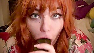 Ginger BBC face fuck for step daddy