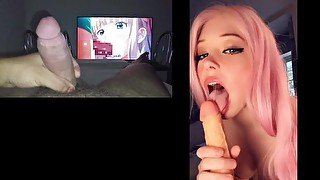 Masturbating Until I Cum While Watching Belle Delphine Blowjob