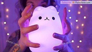 SFW ASMR Mesmerizing Relaxing Tapping - PASTEL ROSIE - Soothing Glow Kitty Taps - Amateur Youtuber