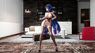 Honkai Impact Mei Raiden Mmd Dance Blue Hair Color Edit Smixix