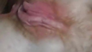 Hot husband eats ginger pussy.