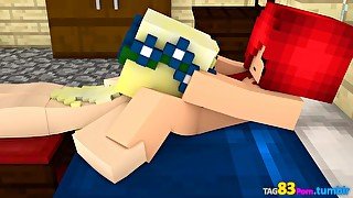 Minecraft Lesbians In A Need Of A Lick - 3d Experience