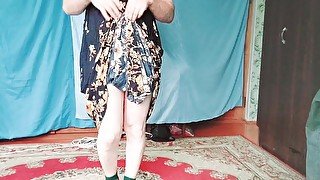 Hot Blonde Gay in Milf Dress Youtuber CrossdresserKitty