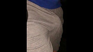 Late Night Jogging (no UNDERWEAR) in SLOW MOTION ** FREEBALLING **