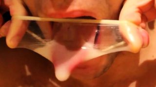 fruit fuck and self swallow - the best comes after cumming