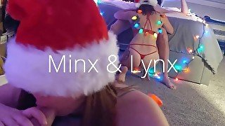 "Smack my ass Santa!" - Passionate amateur Xmas fuck- Minx & Lynx