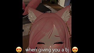 Lewdtuber Miss Kanako Teases you and sucks dick! Vtuber Catgirl Hentai