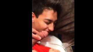 His first cock in his mouth