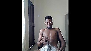 Taking care of myself,shaving Amapiano music playing ,the erection and the cumshot all at once. .