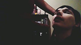 Goth Trans Girl Gets Face Fucked