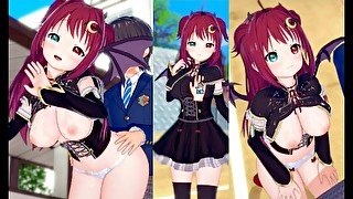 【エロゲーコイカツ！】VTuber 夢月ロア3DCG巨乳アニメ動画(バーチャルYoutuber)[Hentai Game Koikatsu! Yuzuki Roa(Anime 3DCG Video)]