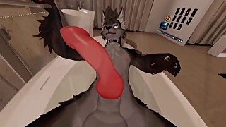 Big wolf jerking off his dick vrchat erp