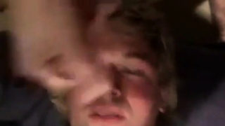 Fucking the twink's mouth and cumming on his face