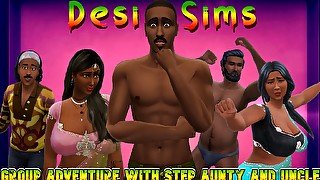 An Indian group sex adventure with step aunty and uncle