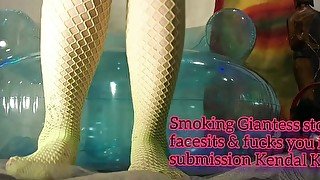 POV Smoking Giantess shrinks, stomps, facesits & fucks you into submission