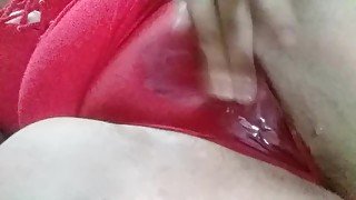 SQUIRTING through my red panties