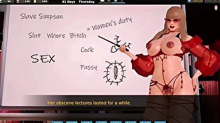 The teacher in a sexual lecture game play