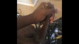 Big Glazed Black Dick FAP Cumshot