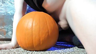 Worst Halloween Special Ever: Trans Girl Fucks a Pumpkin