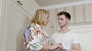 Small boobs mature hottie getting fucked by a stepson
