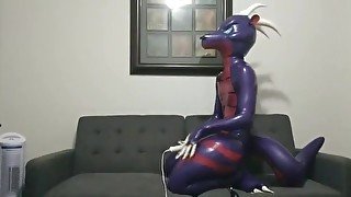 Inflatable Latex Dragon Suit