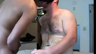 Eager hairy man fucked in the kitchen