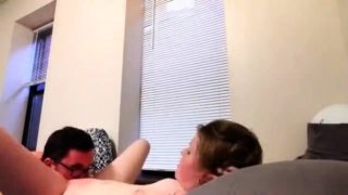 Cute brunette teen indulges in wild sex with her boyfriend