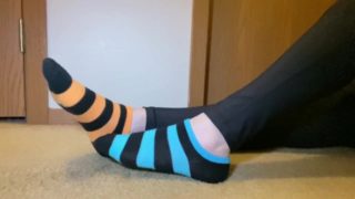 Stripey Socks with Shiny Leggings