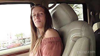 Elena sucks and fucks a hard cock with a but plug up her ass