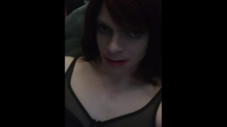 Horny Trans Playing With Her Dildo