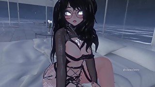 shy egirl fucks herself in vrchat for the first time (vrc, erp, vocal)