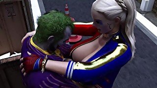 The Joker Fucks Harley Quinn in dirty Alley way