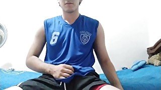 YOUNG COLOMBIAN MASTURBATING UNTIL HE CUM PRT 1