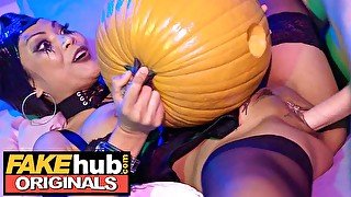 Fakehub Originals - Pumping the pumpkin before Halloween Thai girl leaves the party to fuck a teen