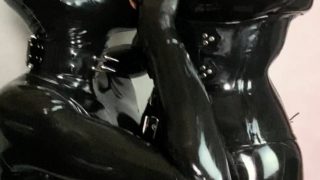 Latex fetish femdom bdsm anal strap on pain