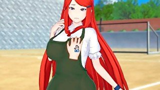 【エロゲーコイカツ！】Naruto(ナルト疾風伝) うずまきクシナ3DCG巨乳アニメ動画[Hentai Game Koikatsu! Kushina Uzumaki (Anime 3DCG Video