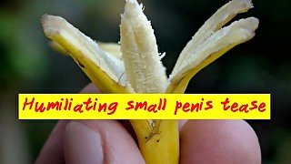 Huliliating small penis tease