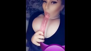 Amelia Skye sucks and fucks doggy on Snapchat