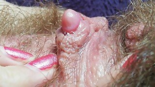 Extreme close up big clit orgasm intense clitoris stimulation HD POV