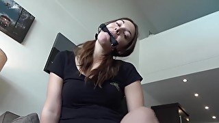 Cute Canadian Girl Self Gag